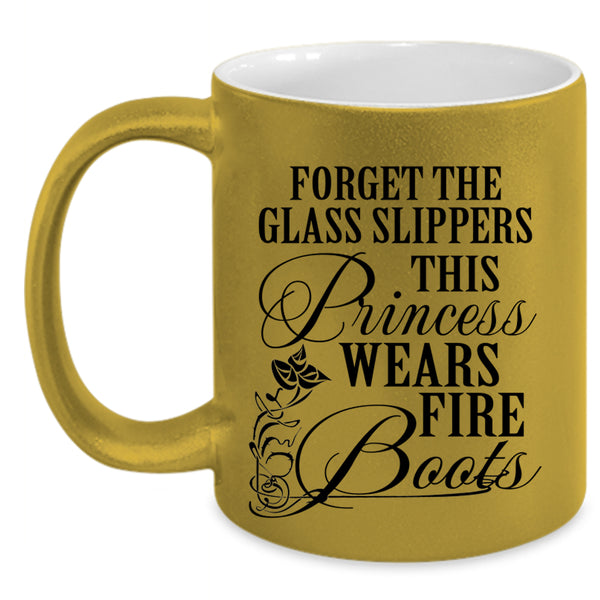 Cool Girls Coffee Mug, This Princess Wears Fire Boots Accent Mug