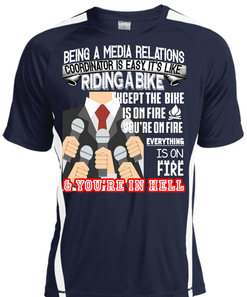 Being A Media Relations Coordinator Is Easy T Shirt, It's Like Riding A Bike T Shirt, Cool Shirt