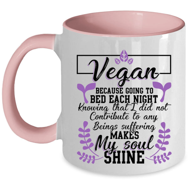 Cute Gift For Vegan Coffee Mug, Vegan Accent Mug