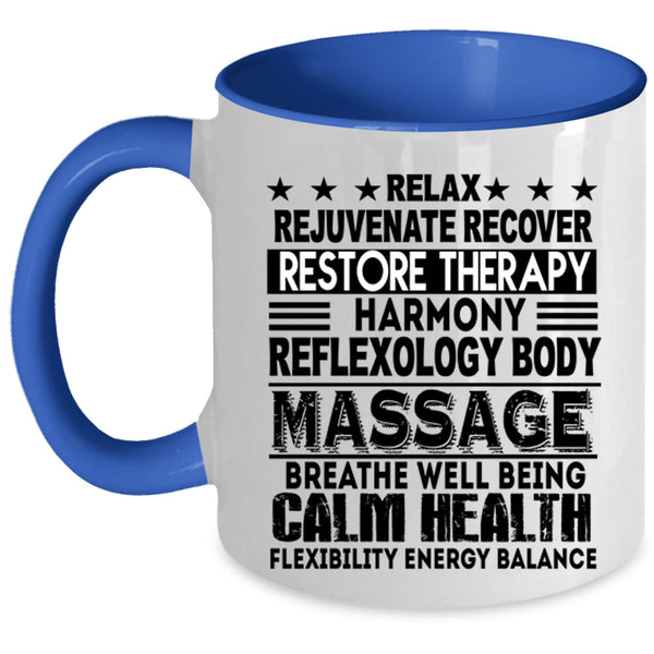 Calm Health Coffee Mug, Massage Therapist Accent Mug