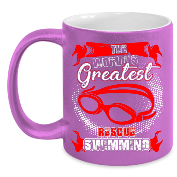 The World's Greatest Rescue Swimming Coffee Mug, Funny Swimming Coffee Cup