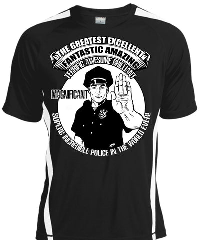 A black t-shirt with the shopify logo