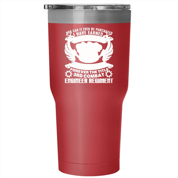 3rd Combat Engineer Regiment Tumbler 30 oz Stainless Steel, Awesome Engineers Travel Mug