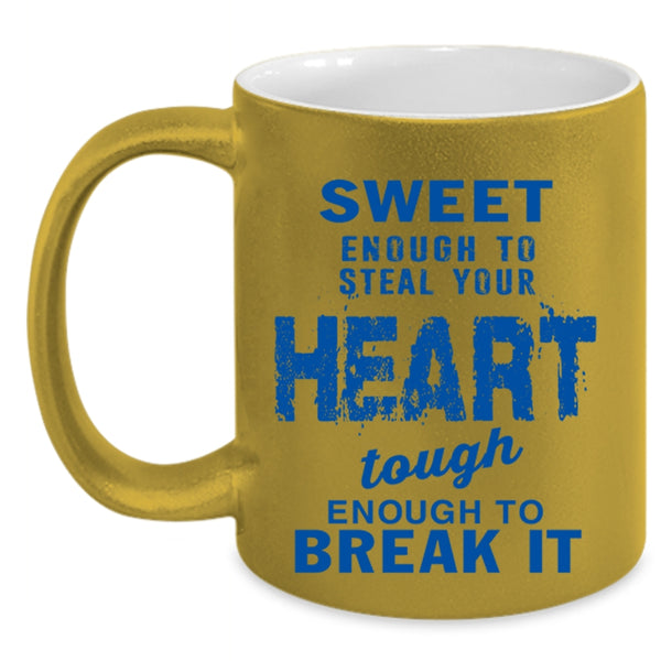Cool Couple Coffee Mug, Sweet Enough To Steal Your Heart Accent Mug