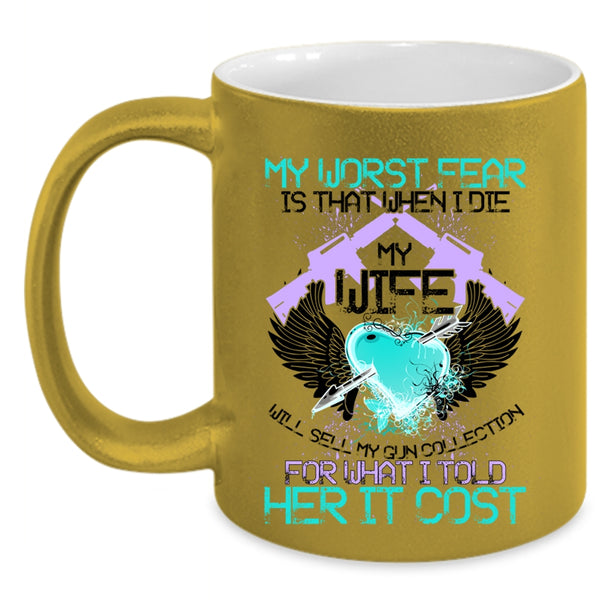 Funny Gift For My Husband Coffee Mug, Funny Gunner Accent Mug