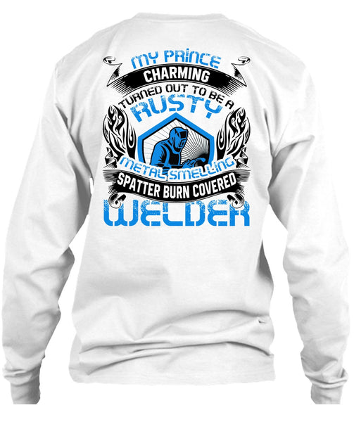 Spatter Burn Covered Welder T Shirt, Metal Smelling T Shirt