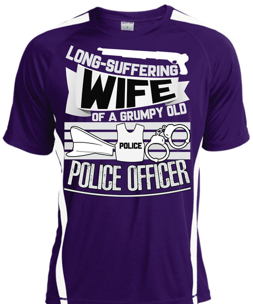 Long-Suffering Wife T Shirt, Grumpy Old Police Officer T Shirt, Cool Shirt