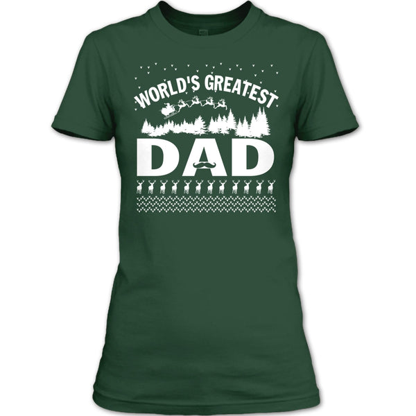 World's Greatest Dad T Shirt, Dad Merry Christmas T Shirt
