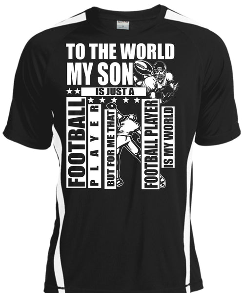 A black t-shirt with the shopify logo