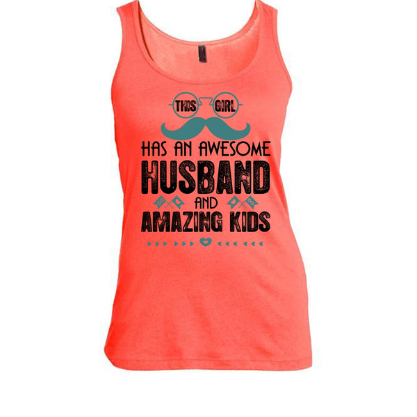 This Girl Has An Awesome Husband T Shirt, Amazing Kids T Shirt, Awesome t-shirts
