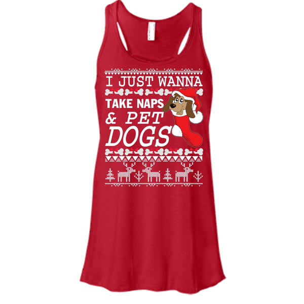 I Just Wanna Take Naps T Shirt, Take Nap & Pet Dogs Tank Top