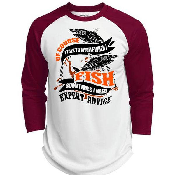 I Talk To Myself When I Fish T Shirt, I Love Fishing T Shirt, Awesome T-Shirts  (Polyester Game Baseball Jersey)