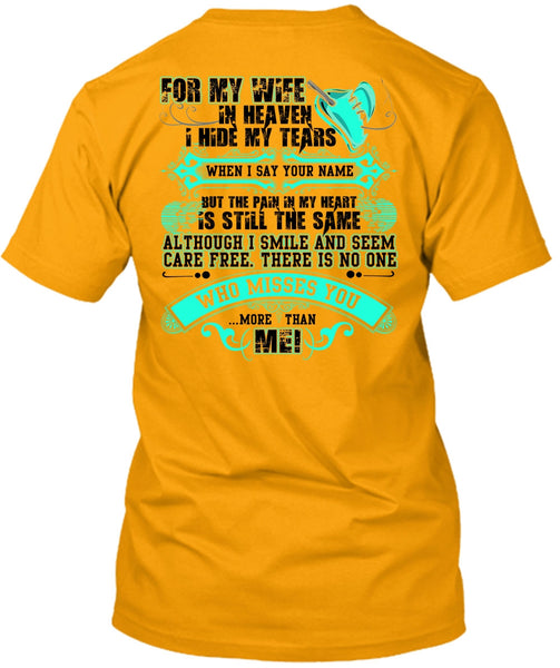 For My Wife In Heaven T Shirt, I Love Husband T Shirt