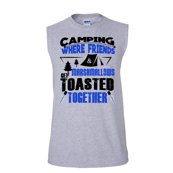 Camping T Shirt, Coolest Camper T Shirt, Awesome t-shirts (Men's Cotton Sleeveless)