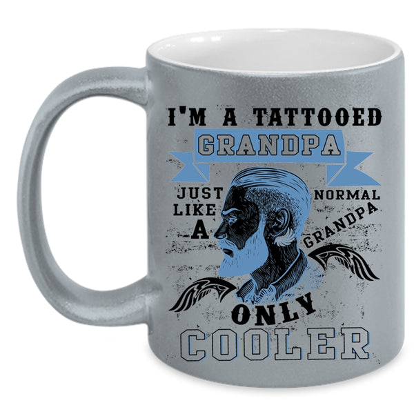 Cool Grandpa Coffee Mug, I'm A Tattooed Grandpa Accent Mug