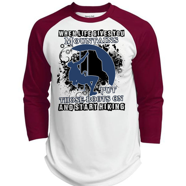 Start Hiking T Shirt, I Love Hiking T Shirt, Awesome T-Shirts  (Polyester Game Baseball Jersey)