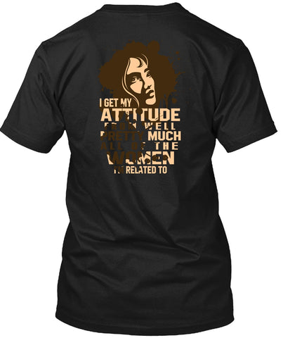 A black t-shirt with the shopify logo