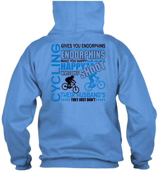 Cycling Gives You Endorphins T Shirt, I Love Biking T Shirt