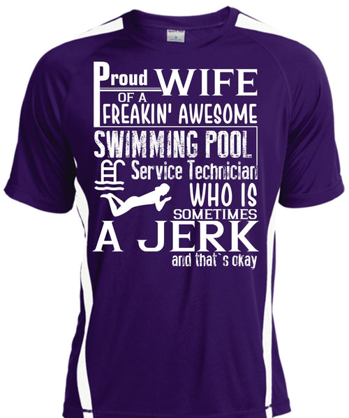 Proud Wife Of A Freaking Awesome Swimming T Shirt, Being A Swimmer T Shirt, Cool Shirt