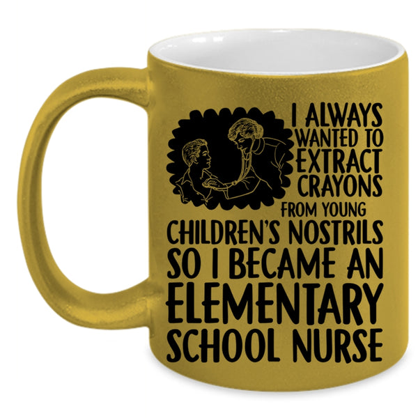 Awesome Nurses Coffee Mug, I Became An Elementary School Nurse Accent Mug