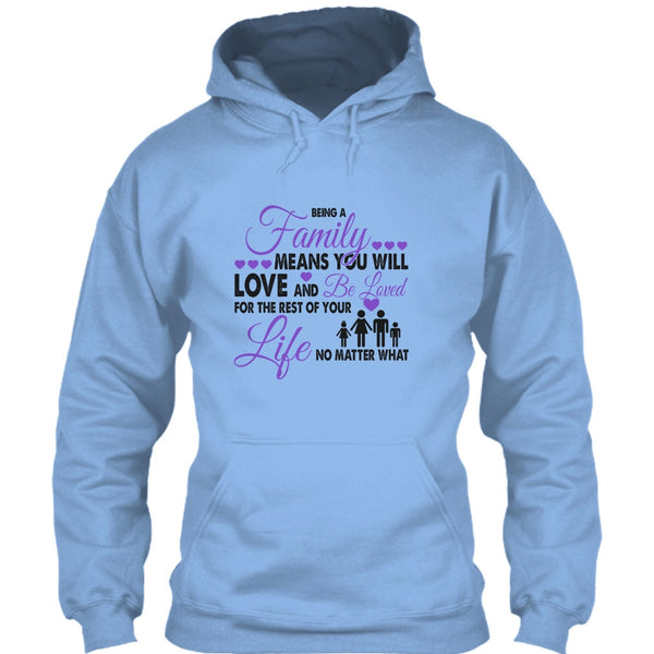 Being A Family Means You Will Love And Be Loved T Shirt, I Love My Family T Shirt