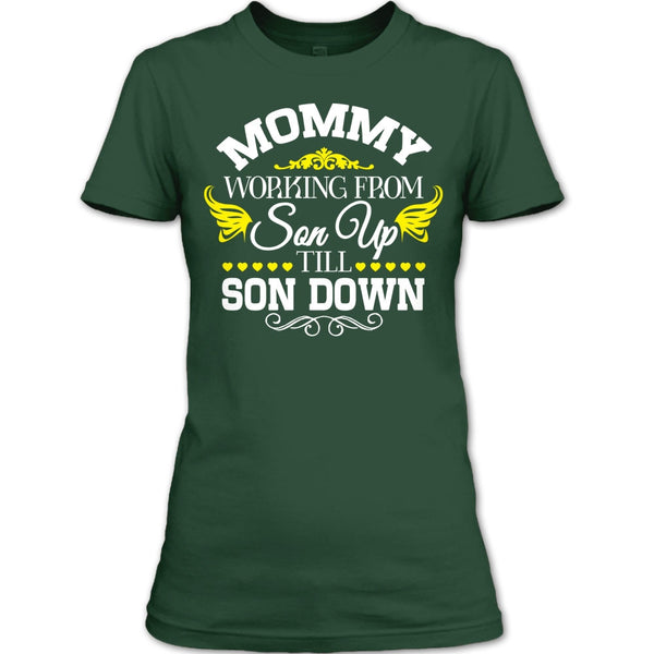 A black t-shirt with the shopify logo