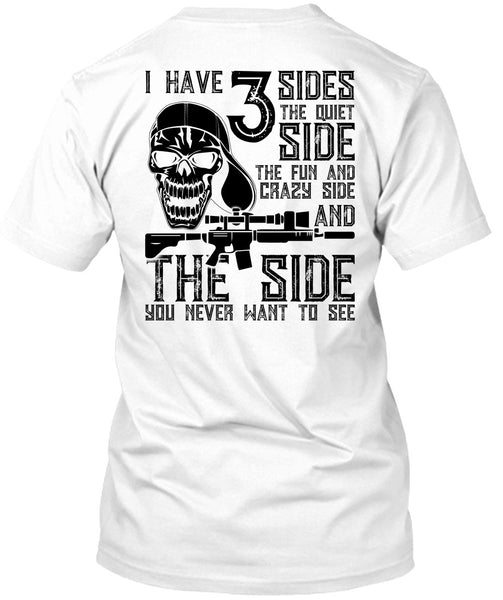 A black t-shirt with the shopify logo