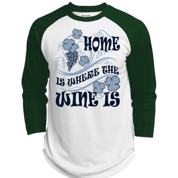 Home Is Where The Wine Is T Shirt, I Love Wine T Shirt, Awesome T-Shirts  (Polyester Game Baseball Jersey)