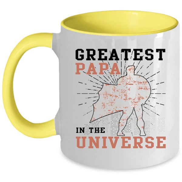 Greatest Daddy Coffee Mug, Greatest Papa In The Universe Accent Mug