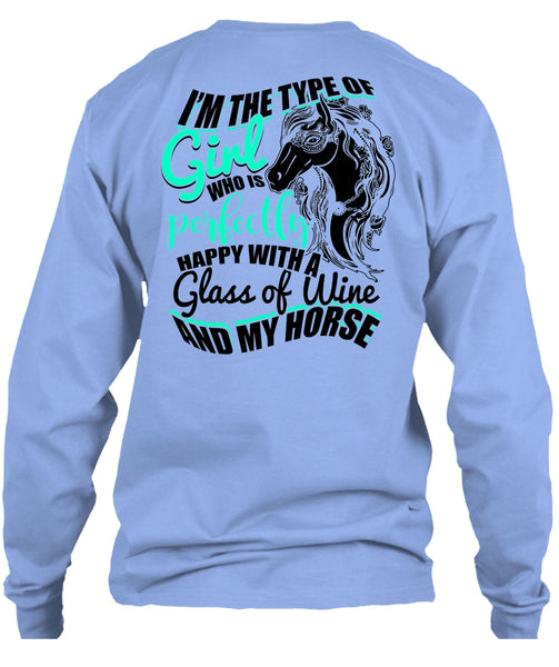 Glass Of Wine And My Horse T Shirt, I Love Horse T Shirt