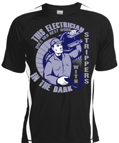 A black t-shirt with the shopify logo