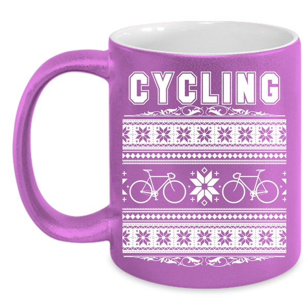 Cycling Coffee Mug, I Love Christmas  Coffee Cup