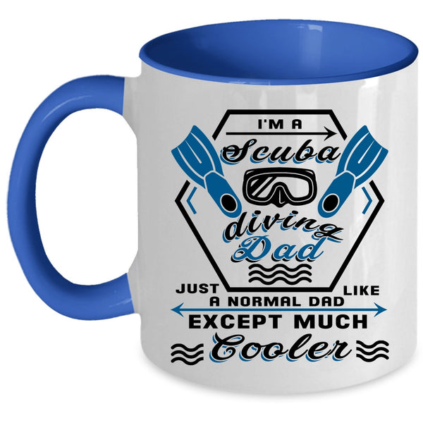 Awesome Dad Coffee Mug, I'm A Scuba Diving Dad Accent Mug