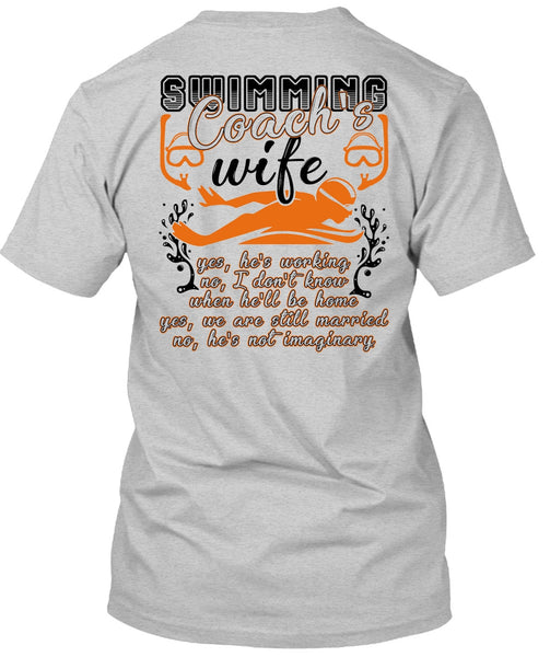 Swimming Coach's Wife T Shirt, I Love Swimming T Shirt