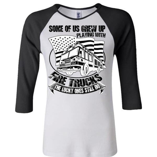 Playing With Fire Trucks T Shirt, Being A Firefighter T Shirt, Awesome T-Shirts