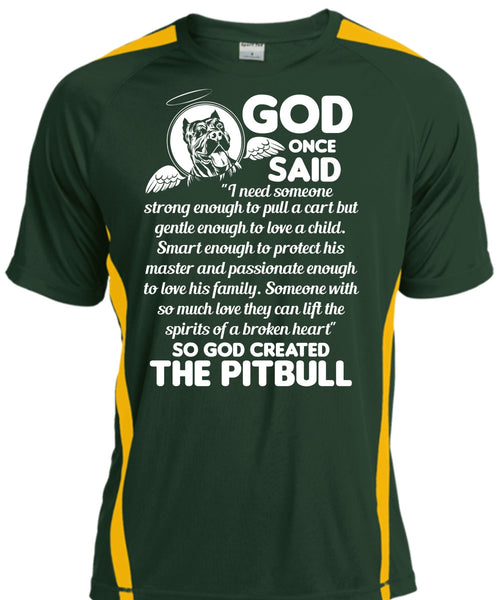 God Created The Pit Bull T Shirt, Smart Enough To Protect T Shirt, Cool Shirt