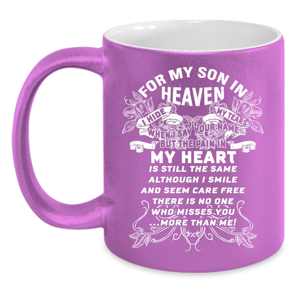For My Son In Heaven Coffee Mug, Best Gift For Parent Coffee Cup