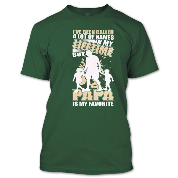 Father's Day Gift T Shirt, Papa Is My Favorite Name T Shirt