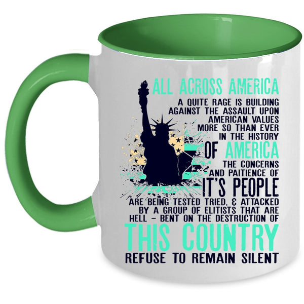 Cool Gift For Veterans Coffee Mug, All Across America Accent Mug