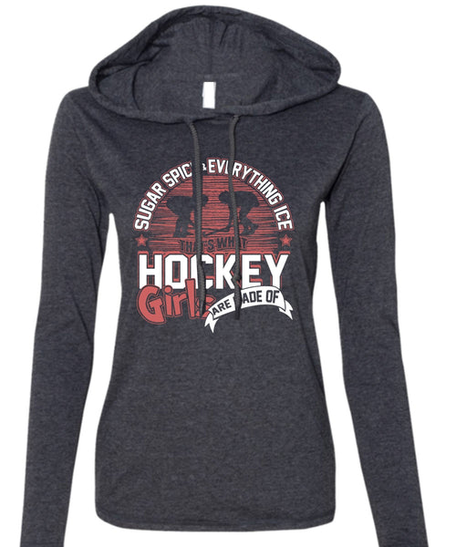 Hockey Girls T Shirt, Being A Hockey Player T Shirt (Anvil Ladies Ringspun Hooded)