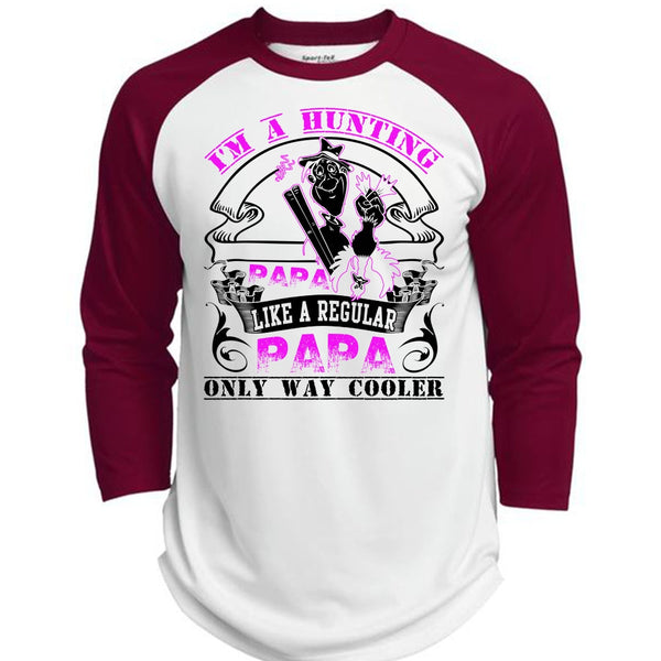 I'm A Hunting Papa T Shirt, I Love Hunting T Shirt, Awesome T-Shirts  (Polyester Game Baseball Jersey)