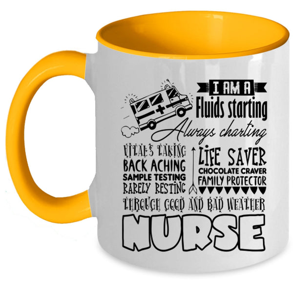 I Raise A Nurse Coffee Mug, I Am A Nurse Accent Mug