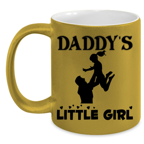 Father And Daughter Coffee Mug, Daddy's Little Girl Accent Mug