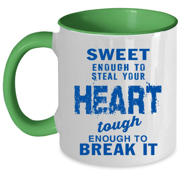 Cool Couple Coffee Mug, Sweet Enough To Steal Your Heart Accent Mug