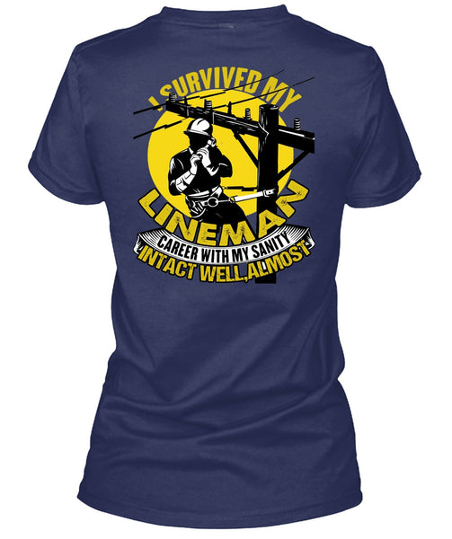 I Survived My Lineman T Shirt, I Love Lineman T Shirt