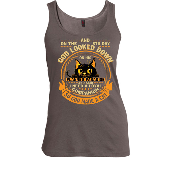 On The 8th Day T Shirt, God Made A Cat Tank Top