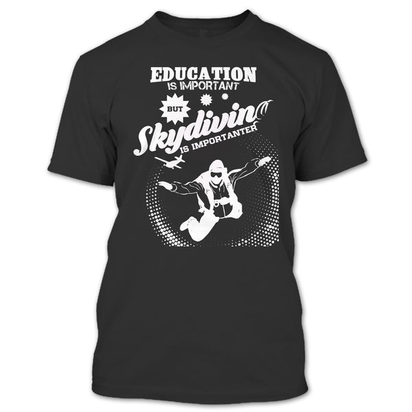 A black t-shirt with the shopify logo