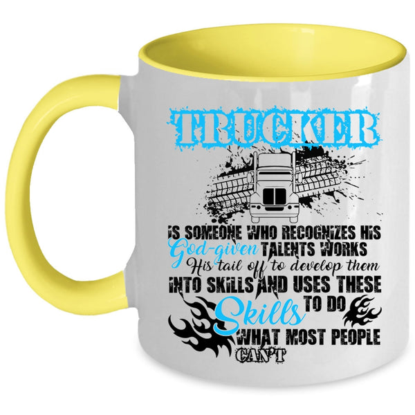 Best Gift For Trucker Coffee Mug, Trucker Accent Mug