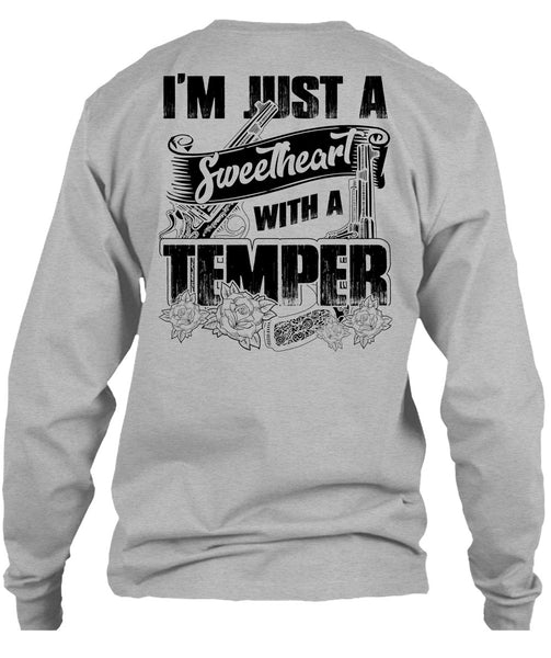 Sweetheart With A Temper T Shirt, I Love Hunting T Shirt