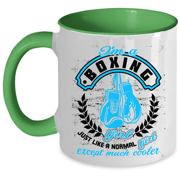 Cool Gift For Boxing Girl Coffee Mug, I'm A Boxing Girl Accent Mug